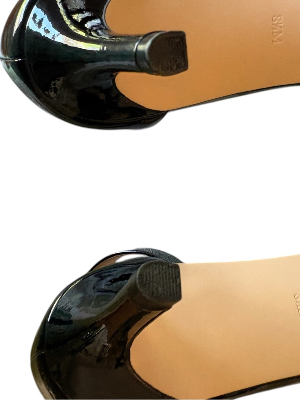 ✨ Talbots Black Patent Leather Ankle Strap Heels – Size 8.5 ✨ - Picture 8 of 9